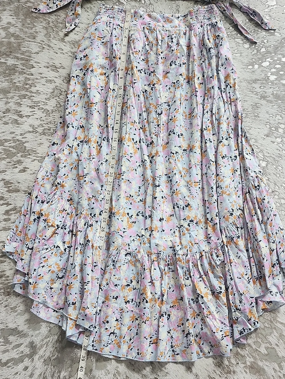 Free People Pretty Daze Floral Crop Top & Midi Skirt SzL